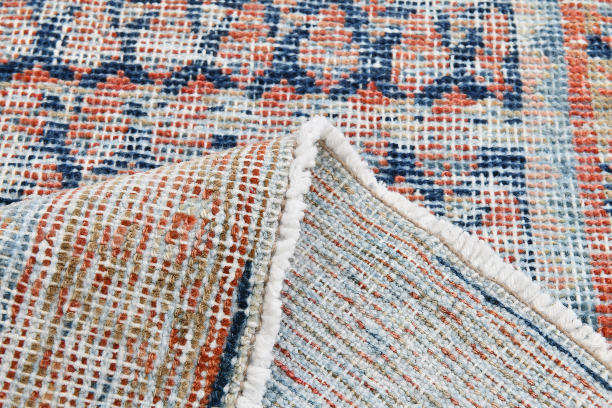 Navy blue persian runner rug, 365x77cm