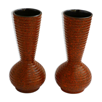 Pair of matte vases West Germany