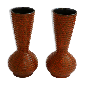 Pair of West Germany matte vases