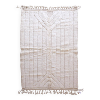 Tapis Blanc Beni Ouarain - 253 x 153 cm