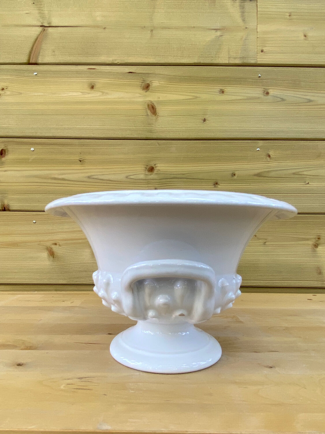 Medici-style glazed ceramic pot cover, Italy