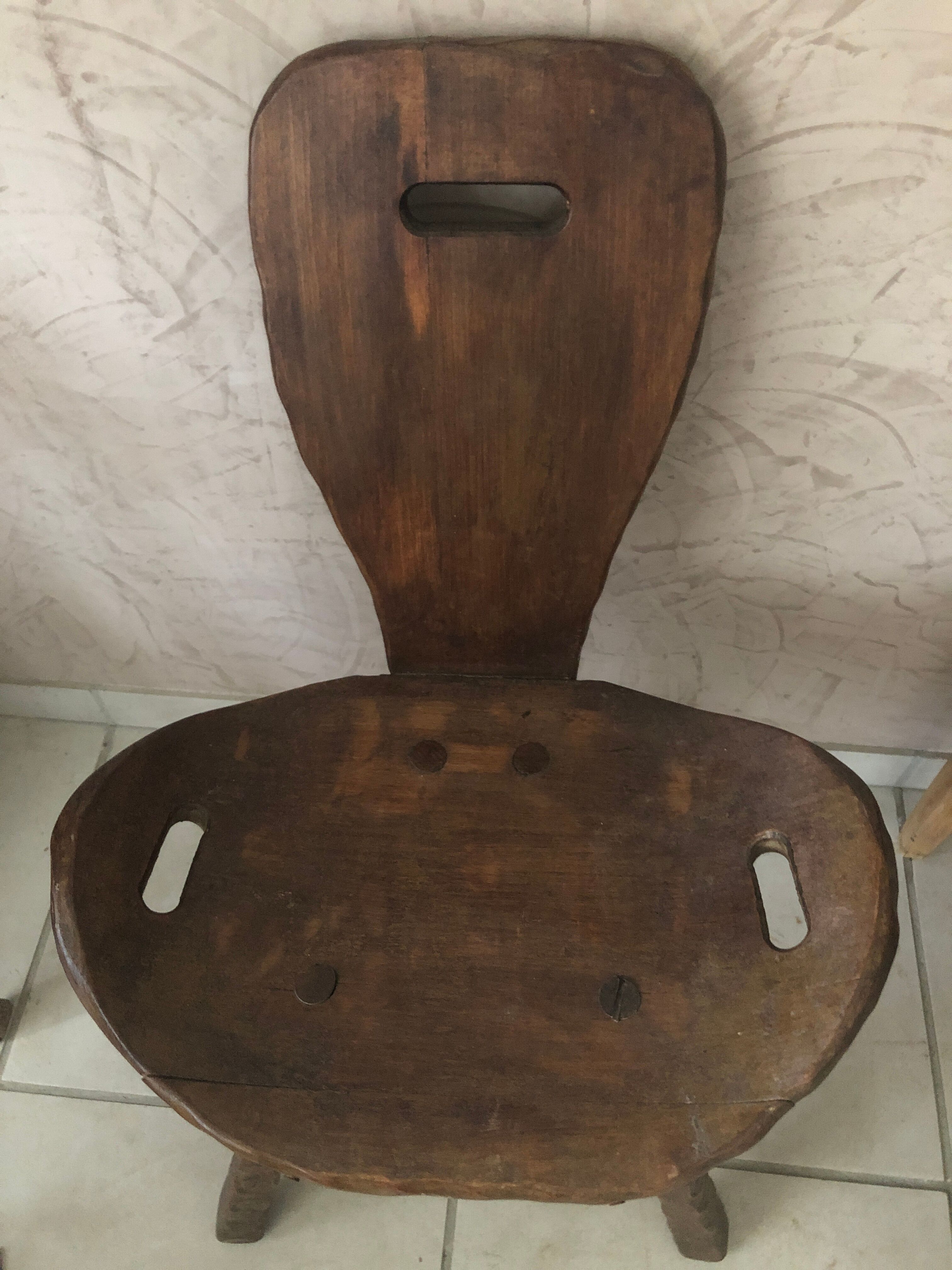 Pair of brutalist chairs