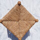 Low stool in wood and straw