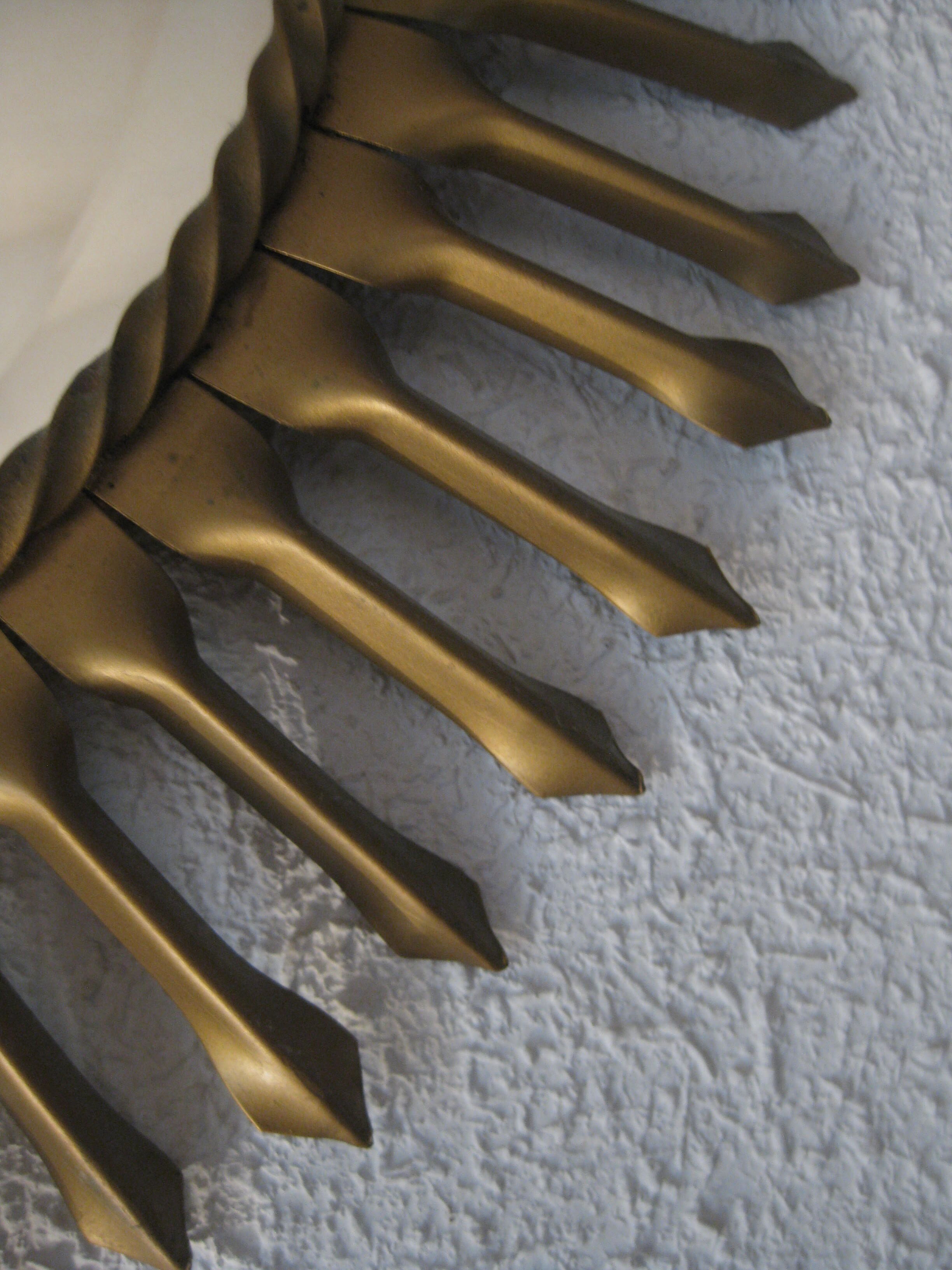 Chaty Gold Metal Sun Mirror 1960