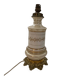 Lot including 2 oil lamps from the 19th century, equipped with their electric wire.