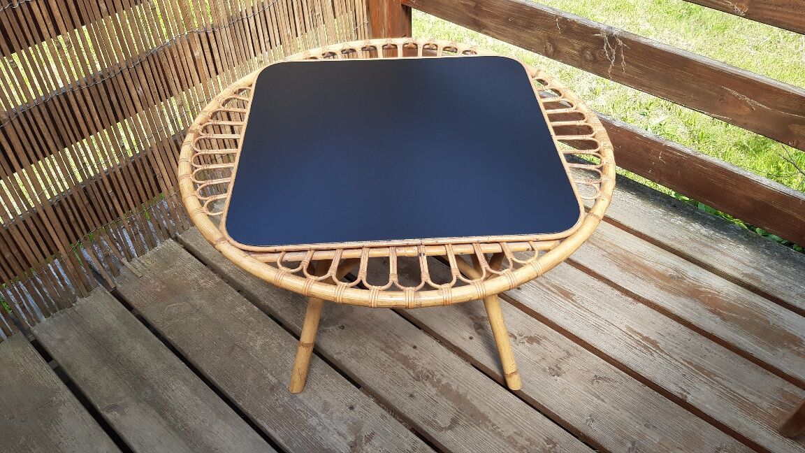 Rattan coffee table 1960