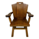 Rustic brutalist arm chair solid oak 1960’s