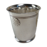 Silver metal timpani in its original case