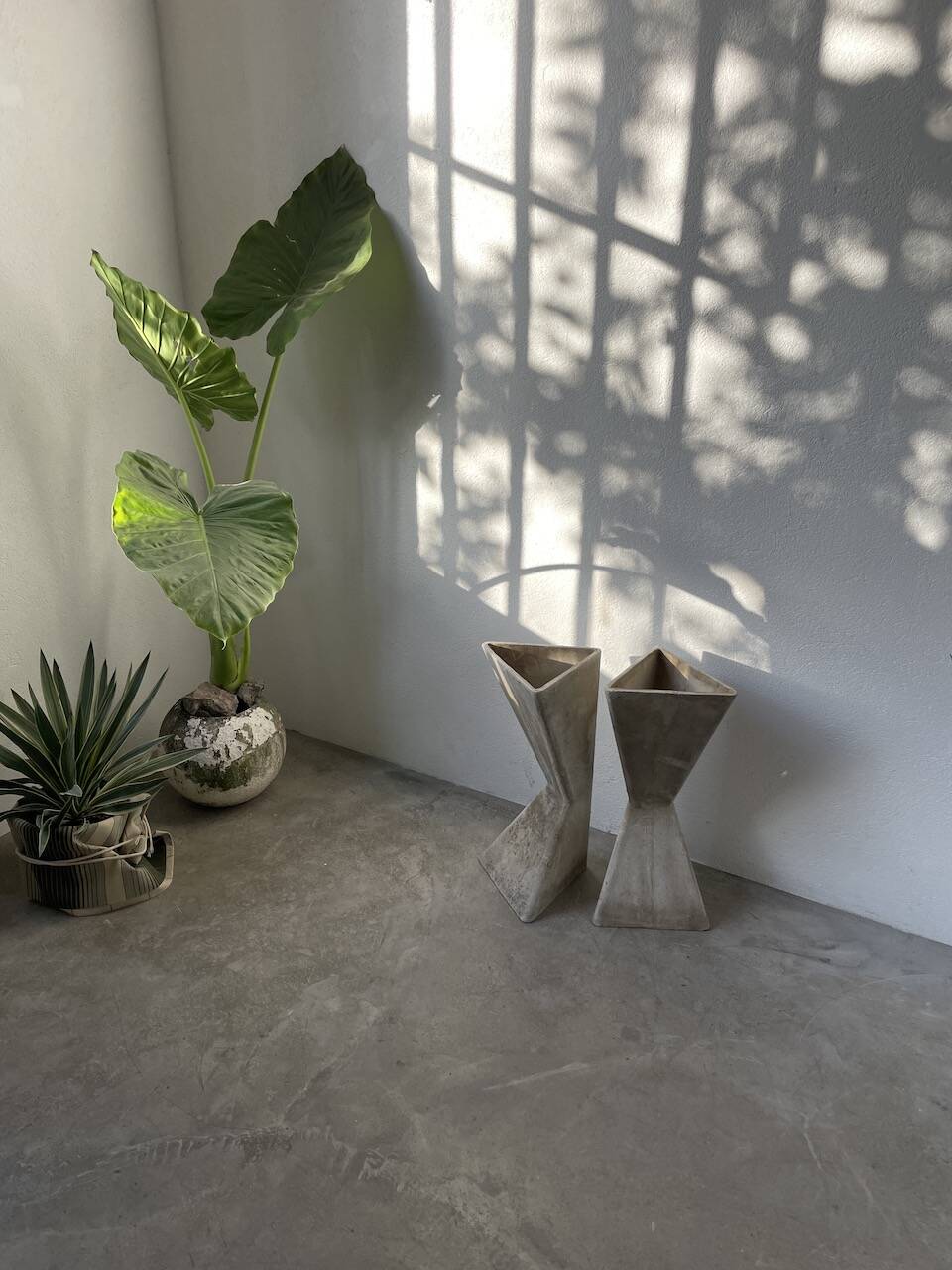 Planters jardinières fibrociment triangulaires