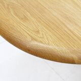 Vintage Danish oval  dining table 1960s