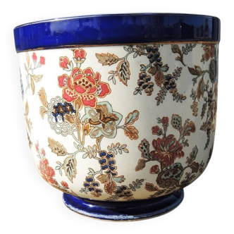 Antique ceramic plant pot from Sarreguemines