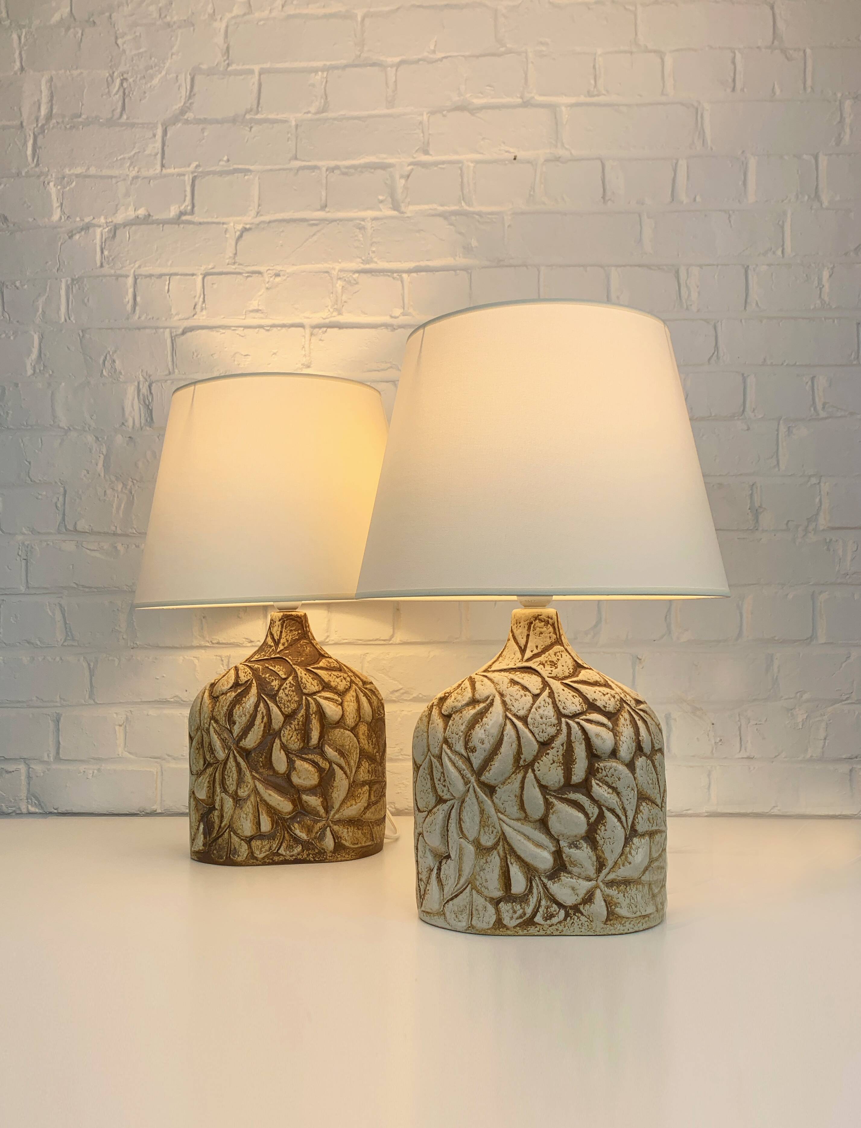 Pair of large Soholm ceramic lamps by Haico Nitzsche, Denmark