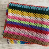 Grand plaid, jeté de lit - Vintage - Synthétique - 200x240cm