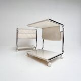 Set of 2 Scandinavian side tables or bedside tables, 1980s