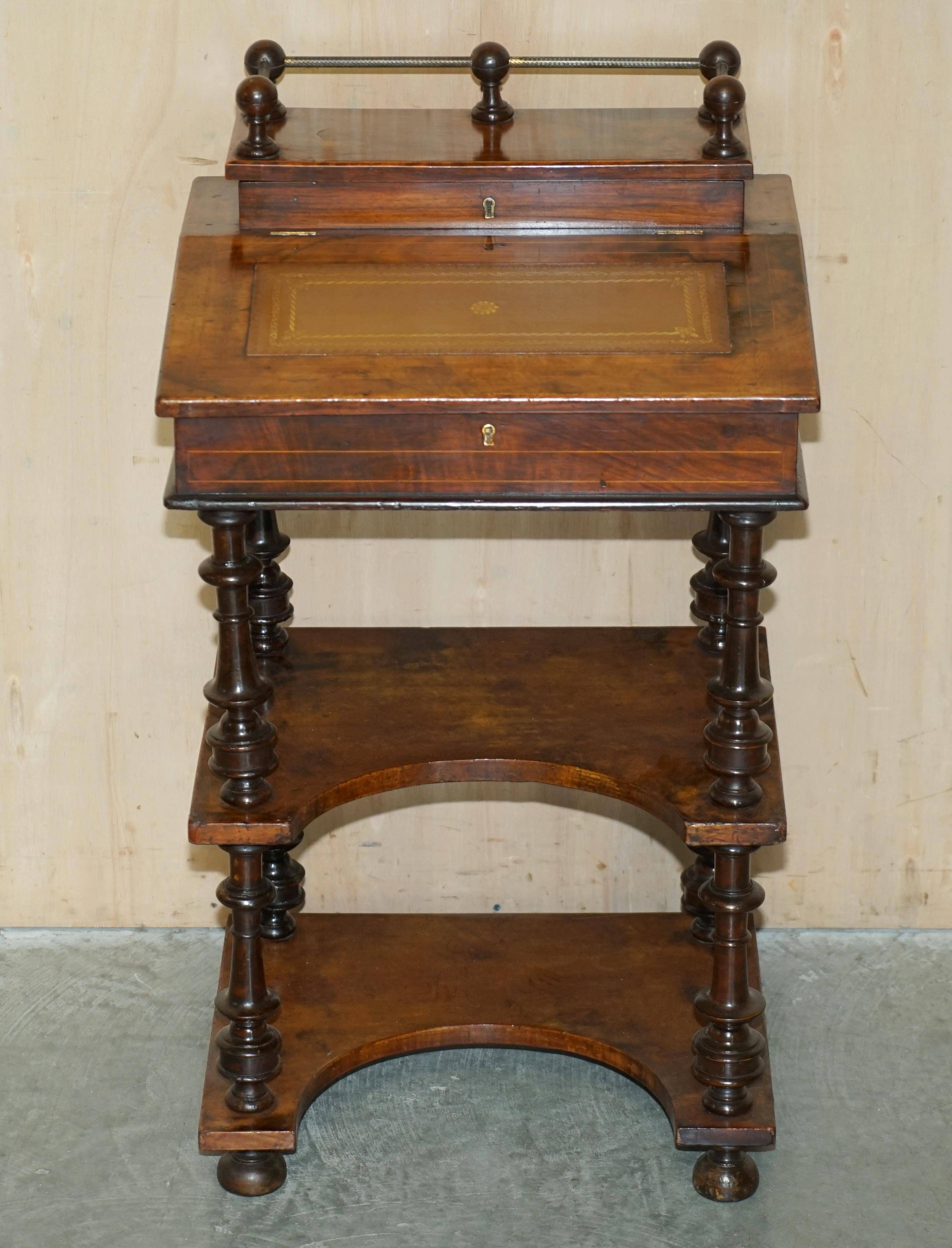Pair of fully restored antique Davenport desks.