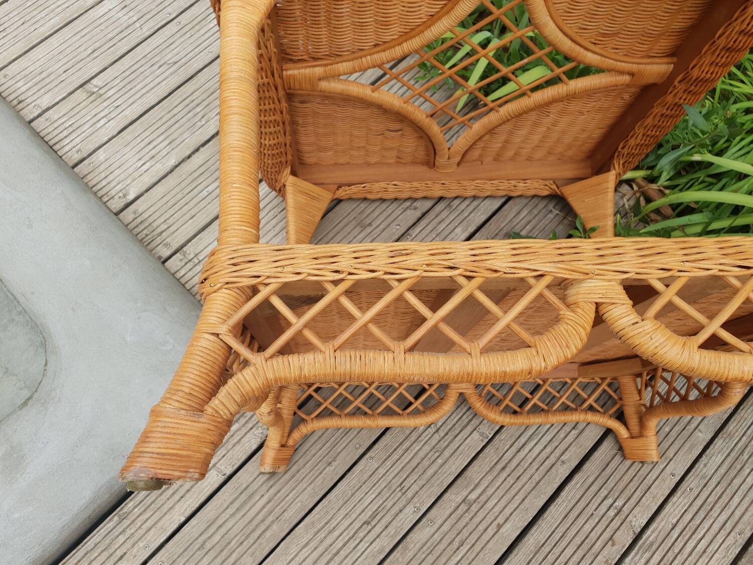 Rattan coffee table 1980