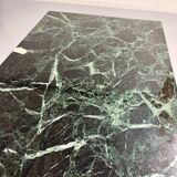 Vintage 1960s Italian design green marble and metal coffee table.