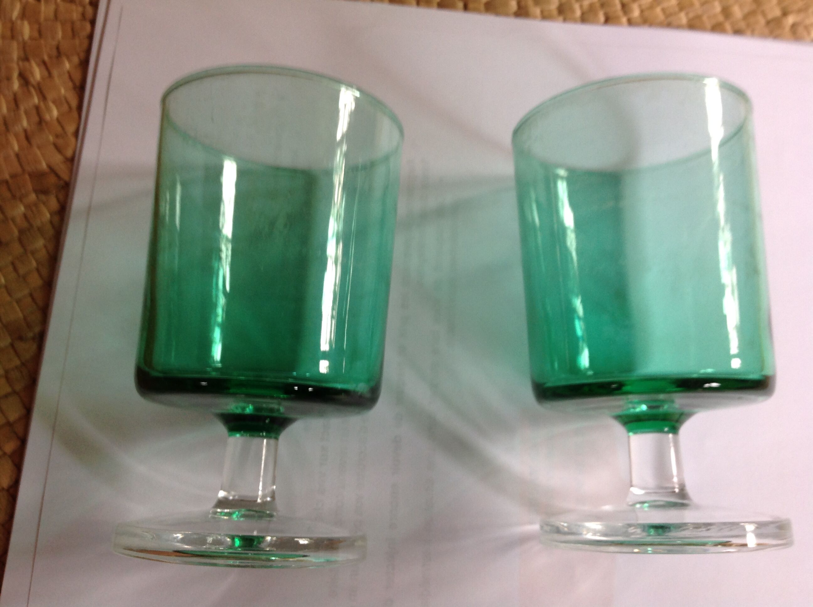 Series of 12 walking glasses