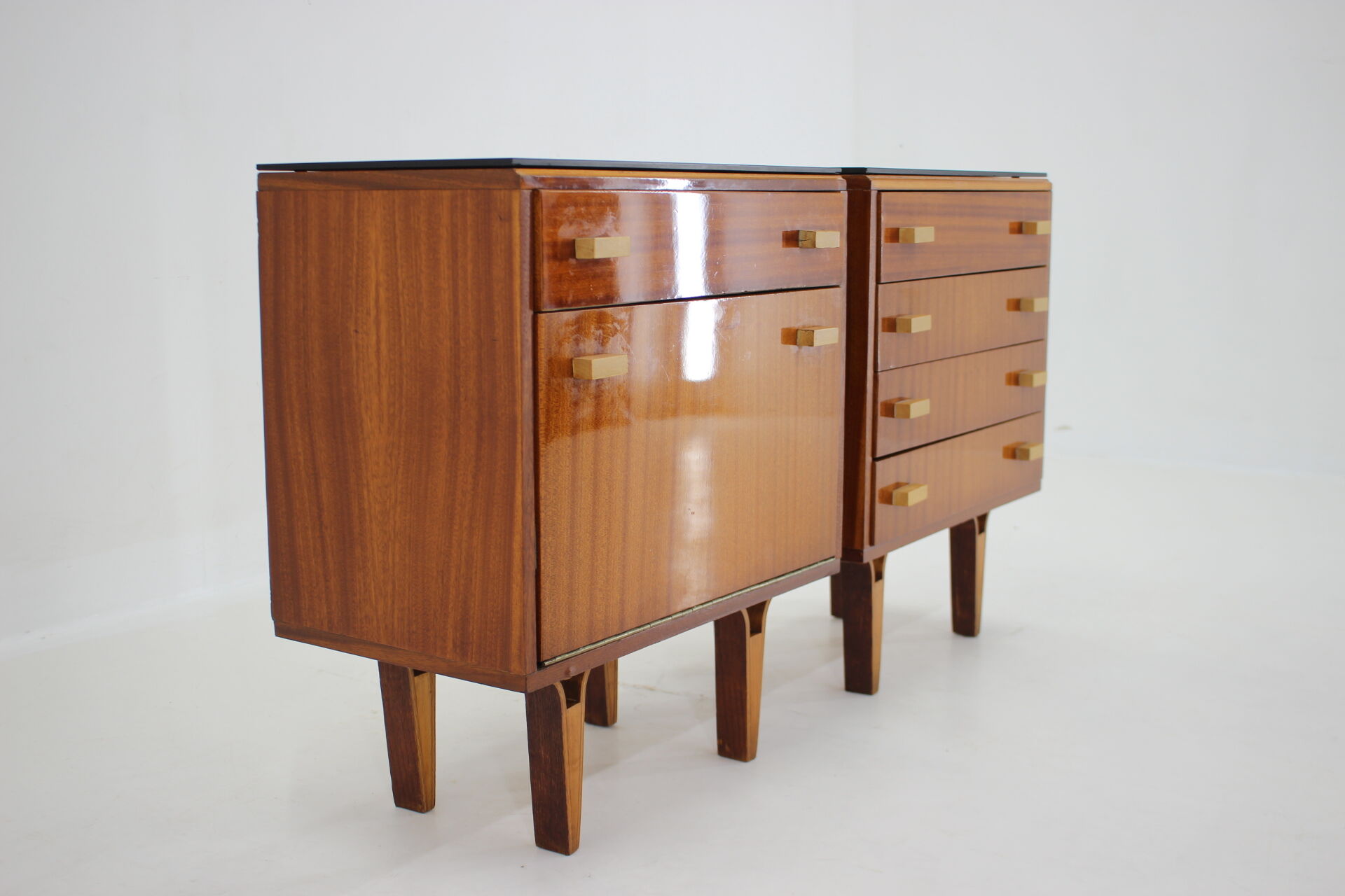 1960s Frantisek Mezulanik Pair of Chest of Drawers, Czechoslovakia