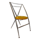 Yamakado chair, chrome and yellow skai