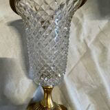 Paire de vases cristal et bronze XIX