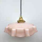 Pale pink opaline hanging lamp