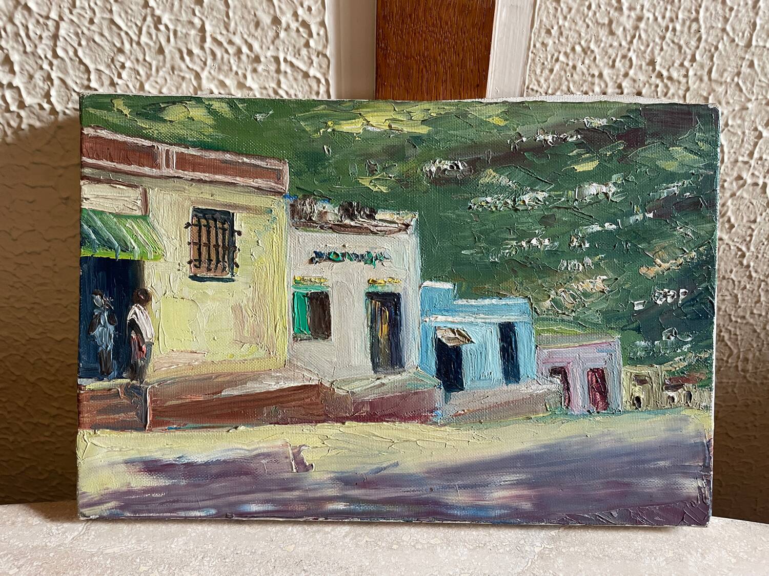 Vintage Sahara Village Painting