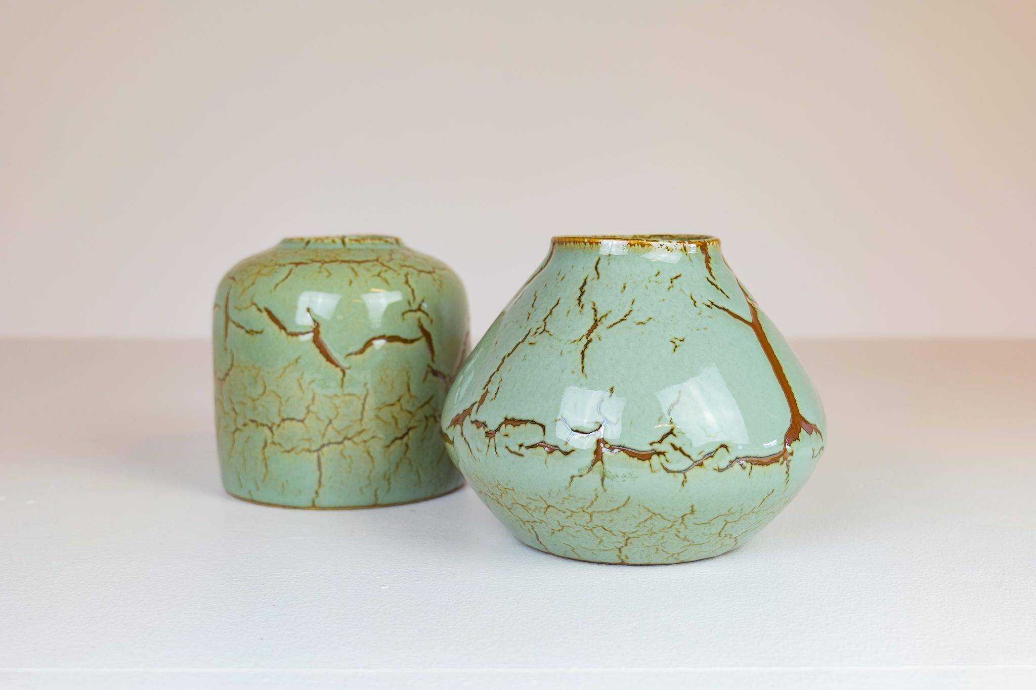 Unique pieces in modern mid-century ceramics by Carl-Harry Stålhane, Rörstrand, Sweden.