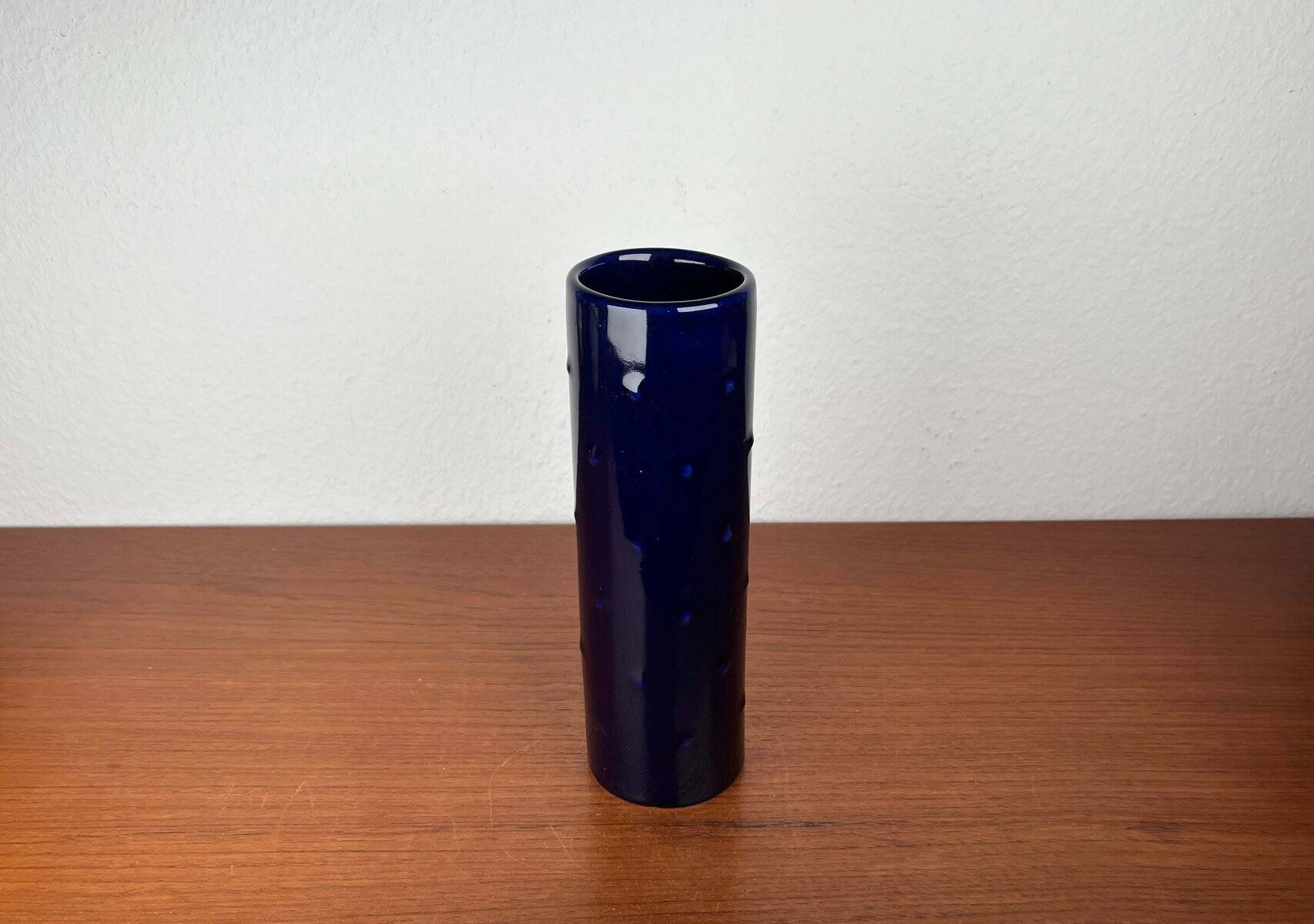 Cobalt blue ceramic vase from the Bangkok series by Melitta, mid-century, 1960s.