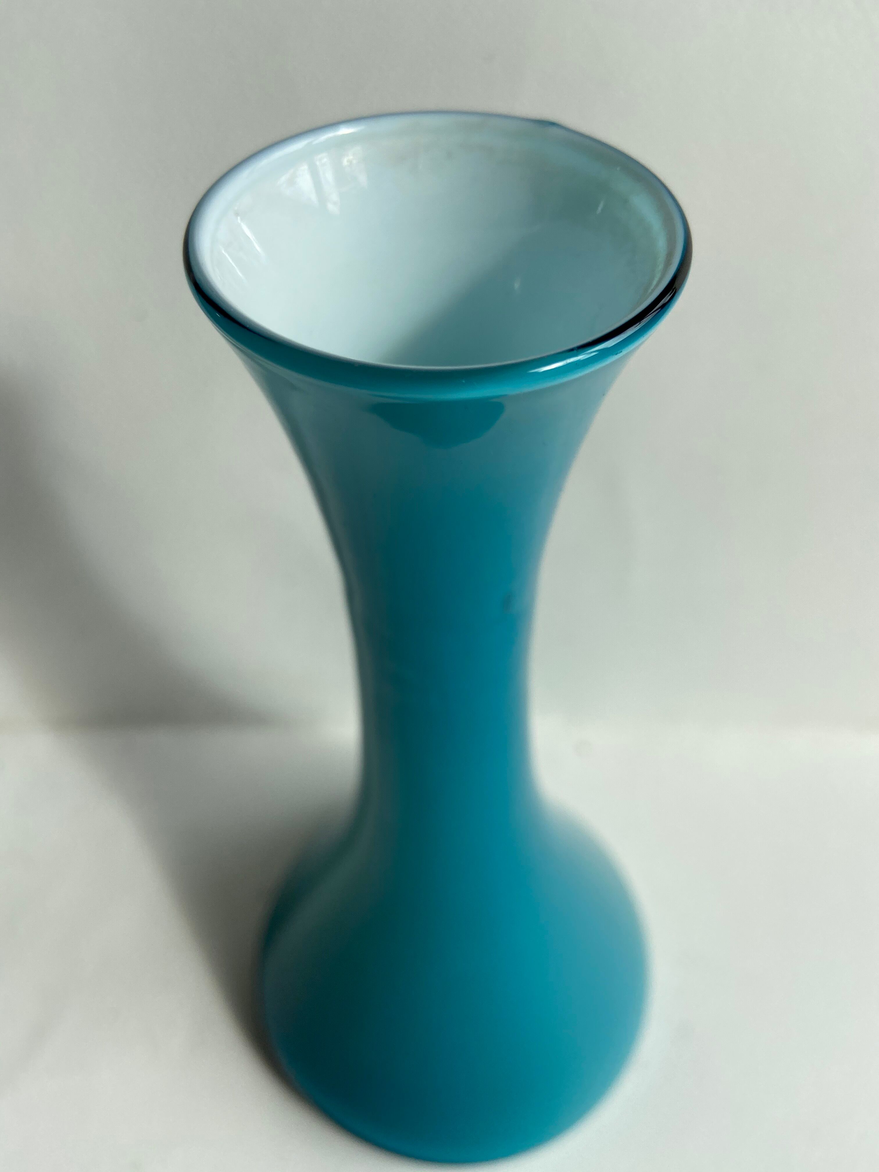 Blue opaline vase