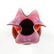 Donkey vase, red glass, designed by C. Zuber, Poland, 1970s