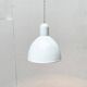 Vintage Danish enamelled pendant lamp model ES by Edgar Schlaefle for Louis Poulsen, 1980s.