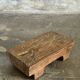 Small stool, accent stool in solid blond teak wabi-sabi L30 W8.5 H6.
