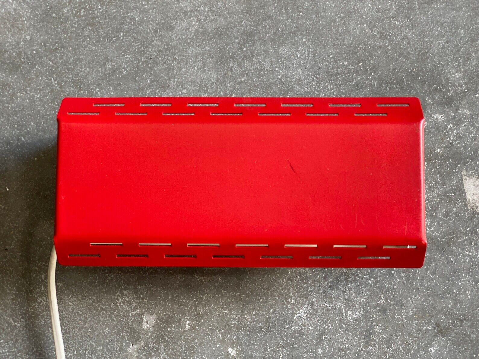 Vintage red W.L.P. Wall sconce / Bed lamp with adjustable shade