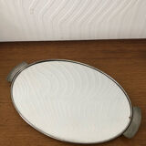 Vintage mirror and metal tray