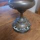 Bronze bowl on marble base