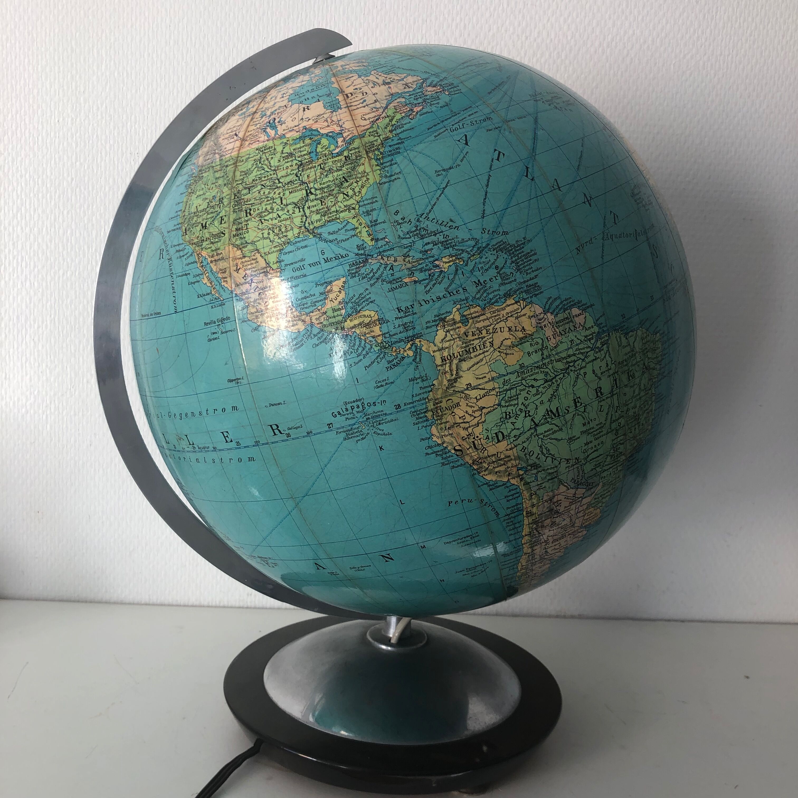 Globe earth columbus duo vintage 1960 43cm