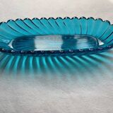 Antique Baccarat bowl in 19th century blue crystal