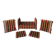 Ensemble banquette, 2 coussins et 2 rideaux Art Déco