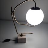 Large Vintage Table Lamp • Marble Base • Brass • 1970-1980