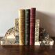 Old marble bookends