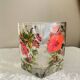 Unique whisky glass with a poppy design, handmade and signed by M.B.