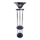 Art Deco floor lamp from the 1930s in wood and chrome.