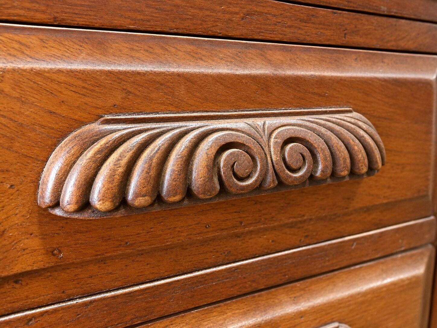 Minister's desk with drawers – Napoleonic III period – Solid walnut