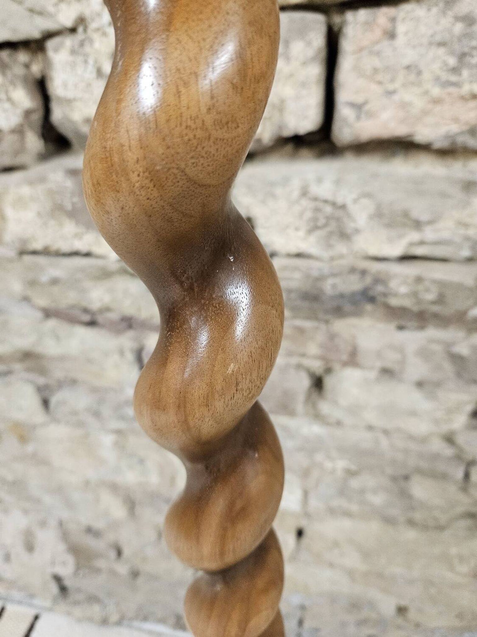 Lampadaire bois touné  Art Déco 1960