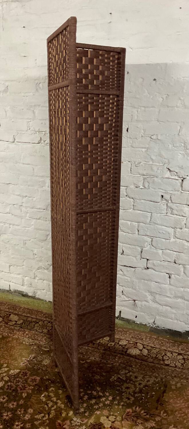 3-section rattan and wicker screen