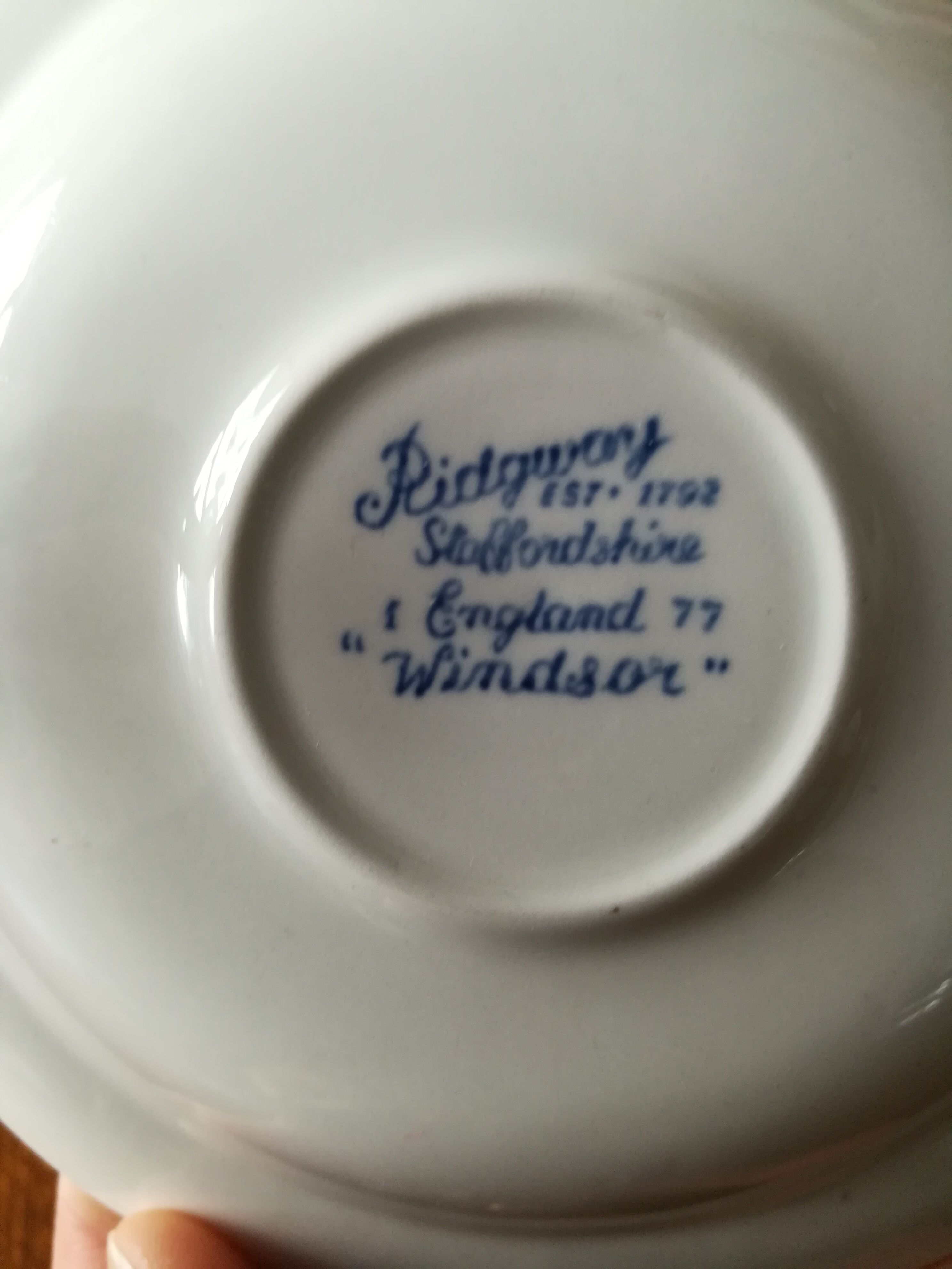 Cups and saucers Ridgway