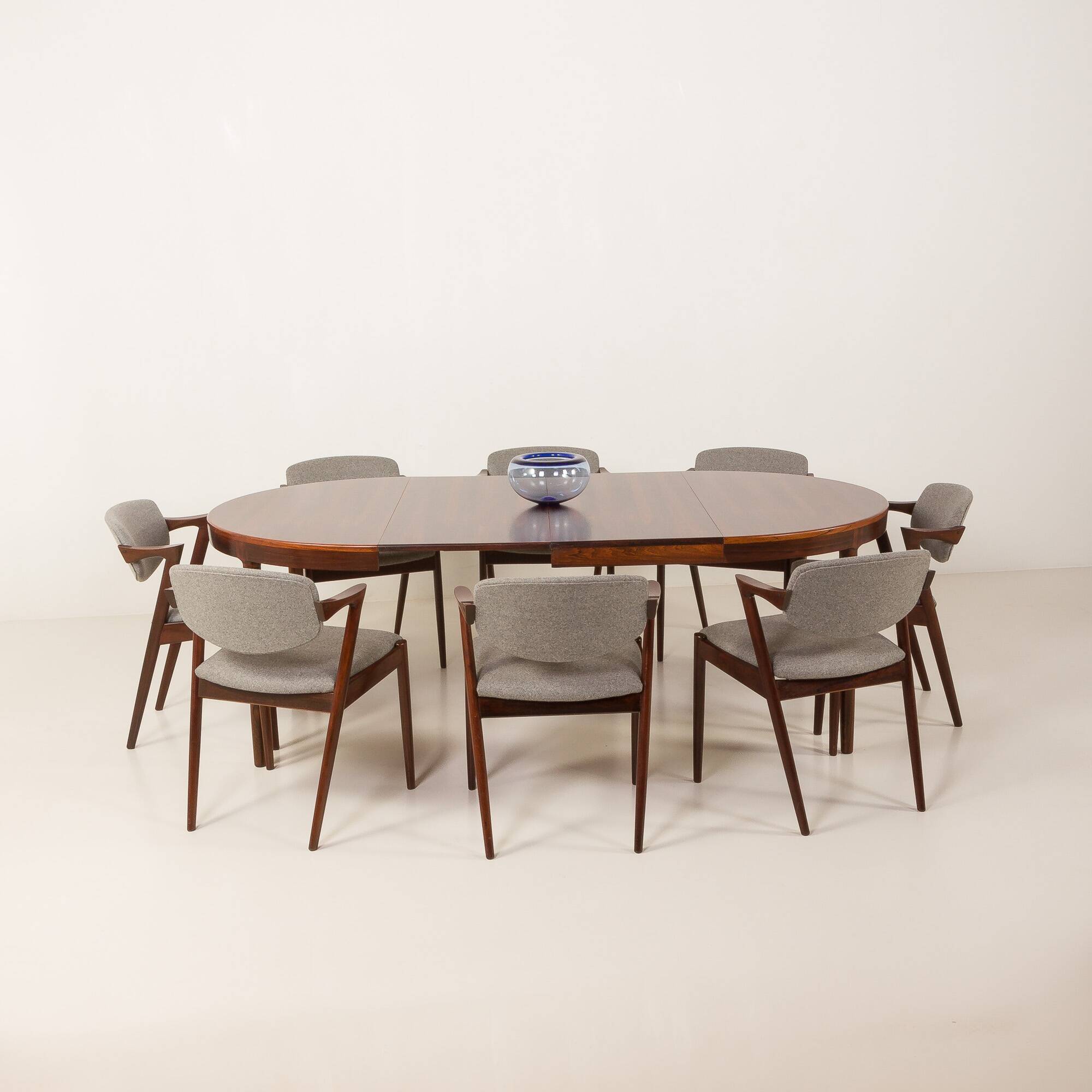 Kai Kristiansen chairs in roswood model 42, set of 8,Denmark 1960s