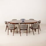 Kai Kristiansen chairs in roswood model 42, set of 8,Denmark 1960s