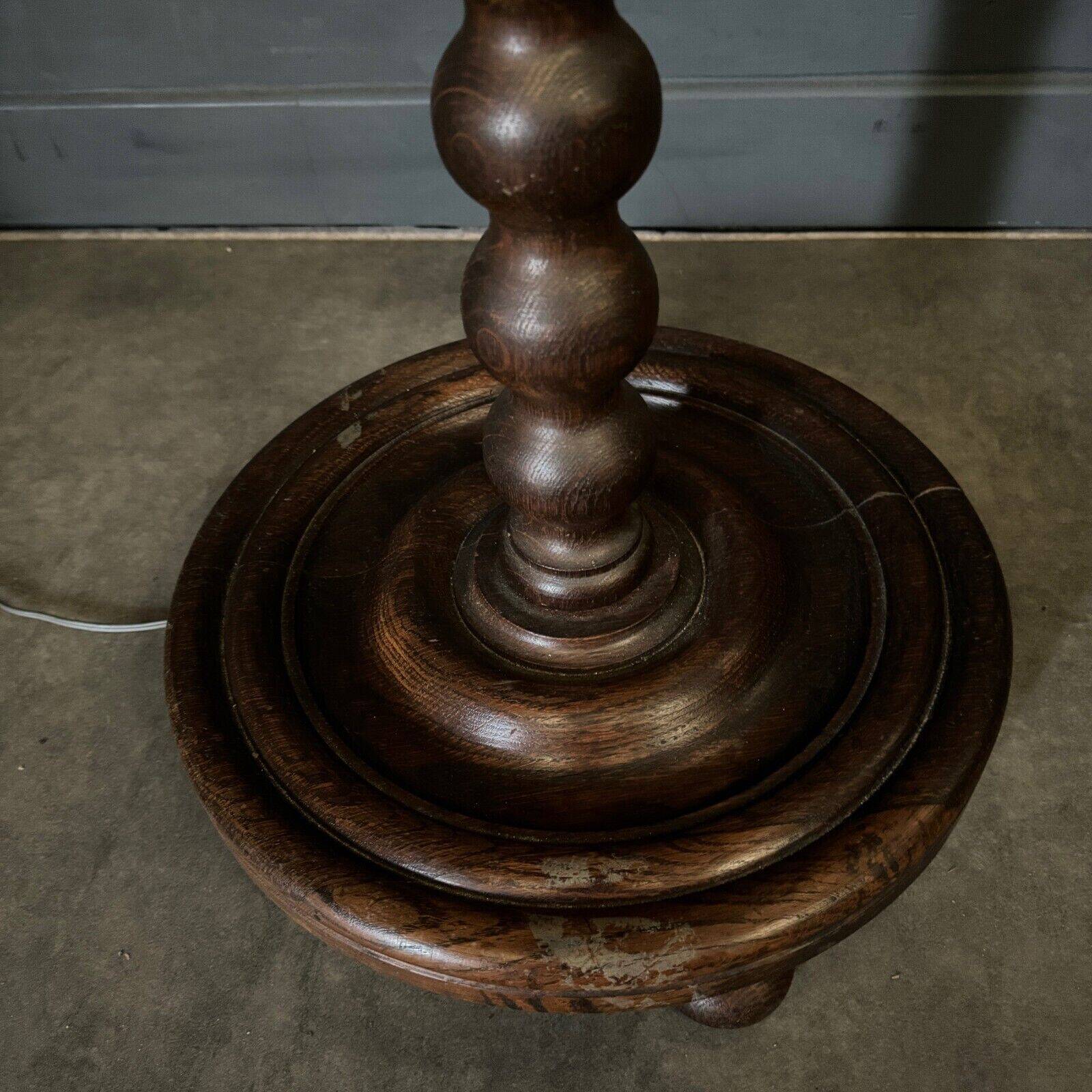 Floor lamp in the style of Charles Dudouyt 20th century turned wood